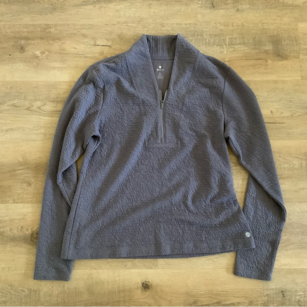 EUC Womens Apana Gray Quarter-Zip Sweater